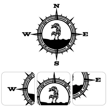 Моделирование Wolf King Compass Sticker Наклейки для Грузовиков Mountain Decal Автомобильный Винил