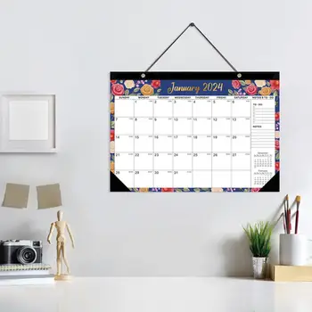 Настенный календарь Компактный календарь Прочный, Легко читаемый Настенный Настольный календарь на 18 месяцев на 2024.1-2025.6 Английский Универсальный