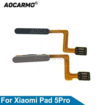 Aocarmo для Xiaomi Pad5 Pro Включение/выключение питания Черный Серебристый Гибкий кабель датчика отпечатков пальцев Запасные части