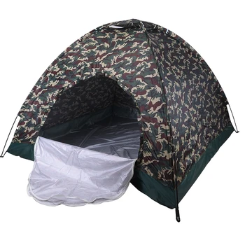 Водонепроницаемая палатка для кемпинга на открытом воздухе на 1-4 человека, камуфляжная пляжная палатка, портативное однослойное покрытие из ткани Оксфорд, навес от солнца