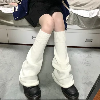 Новая японская Лолита, милая девушка, грелка для ног, Вязаные носки, шерстяной шар, вязаный чехол для ног, косплей, Женские осенне-зимние носки в куче