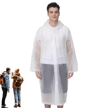 1 шт. Высококачественный плащ унисекс из ЭВА, утолщенный водонепроницаемый дождевик, женский, мужской, черный, для кемпинга, модный непромокаемый дождевик, костюм