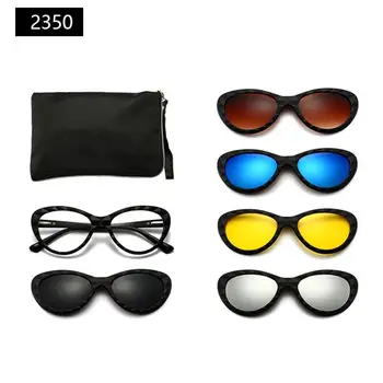 Закрепите солнцезащитные очки в оправе с поляризованными оптическими магнитными солнцезащитными очками с магнитным всасывающим магнитом, закрепите поляризованные солнцезащитные очки в стиле ретро 1