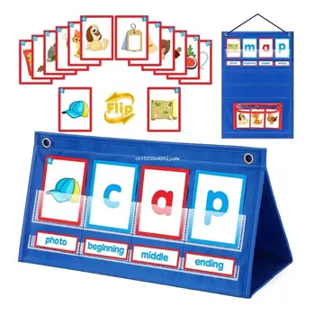Настольный карманный стенд для составления слов CVC, игры по правописанию и акустике с карточками Для детей, детский сад 0