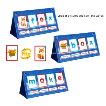 Настольный карманный стенд для составления слов CVC, игры по правописанию и акустике с карточками Для детей, детский сад 3