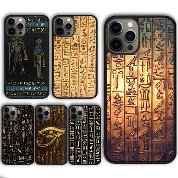 Египетские Иероглифы Символы Чехол Для Телефона iPhone 15 SE2020 13 14 11 12 Mini Pro Max XR XS 6 7 8 Plus coque fundas Shell