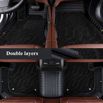 Высокое качество! Изготовленные на заказ специальные автомобильные коврики для Mercedes Benz C 200 220 250 300 350 W205 2021-2014 прочные двухслойные ковры