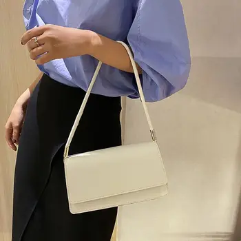 Нишевый дизайн, сумка для подмышек, модная универсальная женская сумка из искусственной кожи, зимняя осенняя сумка-тоут для женщин и девочек