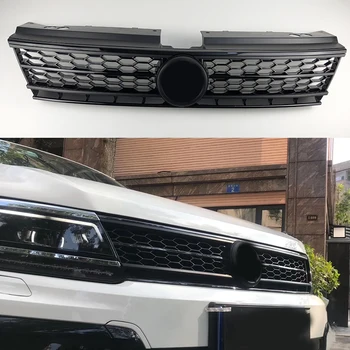 Простая установка подходит для vw Tiguan L 2016-2019 Гоночные решетки с окантовкой, модифицированная черная решетка из высококачественного АБС-пластика в виде сот
