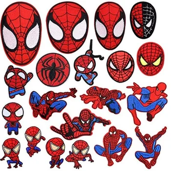 Дисней Марвел Человек-паук нашивки супергерои аниме мультфильм нашивки для одежды Наклейки для одежды вышивка тканевые наклейки