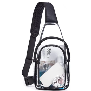 Прозрачная сумка через плечо, мини-многофункциональный повседневный нагрудный рюкзак из ПВХ для велоспорта, поясная сумка для поездок на стадион для мужчин и женщин