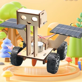 Деревянная игрушка-автомобиль на солнечной энергии, наборы для научных экспериментов STEM для мальчиков U4LD 3
