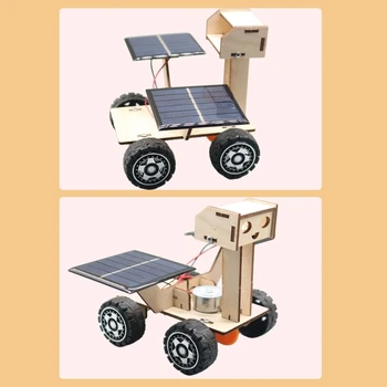 Деревянная игрушка-автомобиль на солнечной энергии, наборы для научных экспериментов STEM для мальчиков U4LD 4