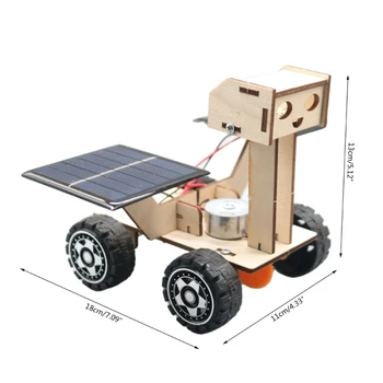 Деревянная игрушка-автомобиль на солнечной энергии, наборы для научных экспериментов STEM для мальчиков U4LD 5