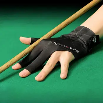 Бильярдные перчатки с тремя пальцами, эластичные снукерные нескользящие Дышащие бильярдные перчатки для левой руки, любительские тренировочные перчатки для бильярда 1