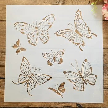 Бабочки-мандалы 30 *30 см, Трафареты для наслоения 