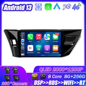 Android 13 для Toyota Corolla Ralink 2013-2016 Автомобильный Радио Мультимедийный Плеер Навигация Стерео GPS Автоголовка WIFI + 4G 2 Din DVD
