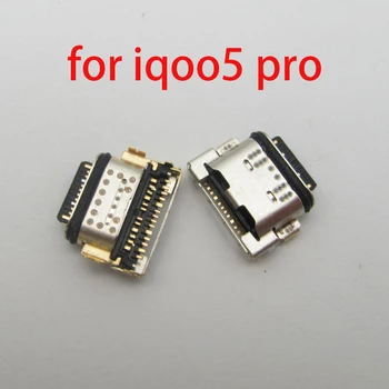 2-30 Шт. Оригинальный Для Vivo IQOO 5 Pro USB разъем Зарядный Порт Для Vivo IQOO 5Pro Док-разъем Micro USB Порт для зарядки