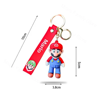Брелок Super Mario Bros, аниме-кукла, брелок для ключей от машины, брелок для женщин, мультяшный рюкзак, подвеска, креативные украшения для детских игрушек, подарки 1