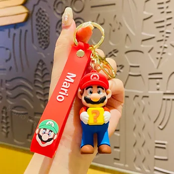Брелок Super Mario Bros, аниме-кукла, брелок для ключей от машины, брелок для женщин, мультяшный рюкзак, подвеска, креативные украшения для детских игрушек, подарки 2
