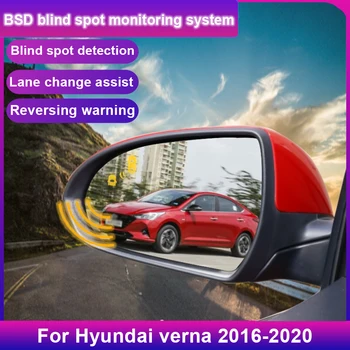 Автомобиль BSD BSM BSA Предупреждение о пятнах в слепой зоне Зеркало заднего вида Задний радар Система микроволнового обнаружения для Hyundai verna 2016-2020