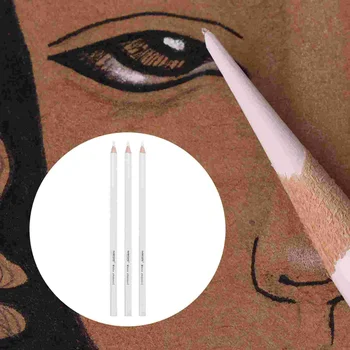 3 Шт Угольный карандаш для рисования эскизов Белым углем, деревянные карандаши для подсветки, Графитовый грифель для рисования, Расходные материалы