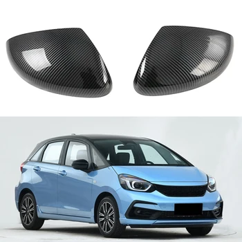 для Honda Fit Jazz 2020 2021 ABS, крышка зеркала боковой двери заднего вида из углеродного волокна, Аксессуары для экстерьера автомобиля