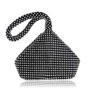 Стразы SEKUSA Женская Металлическая Вечерняя сумка-клатч Модная Женская Бриллиантовая Супер Мини-сумочка для свадебной сумки 5