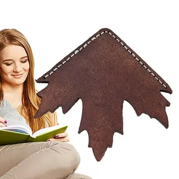 Закладка в виде кленового листа, угловые закладки в форме листа, кожаные книжные аксессуары ручной работы Для чтения детьми и взрослыми