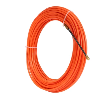 Оранжевое направляющее устройство 4 мм, нейлоновый электрический кабель, толкающие съемники, воздуховод, змеиная удочка, рыбная лента, проволока 4