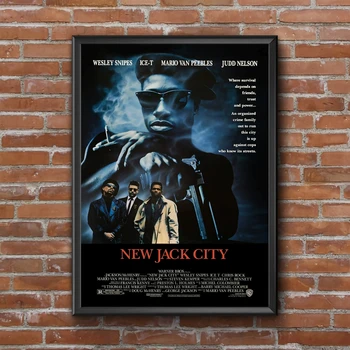 Обложка Популярного Киноафиши New Jack City в стиле Ретро, Украшение Дома Настенной Росписью, Печать на холсте (Без рамки)