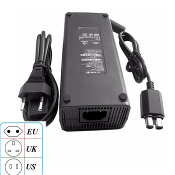 Адаптер переменного тока для Xbox 360 Slim, зарядное устройство, штепсельный кабель EU US для консоли Xbox 360 Slim, 100-120 В, 200-240 В со светодиодом 5