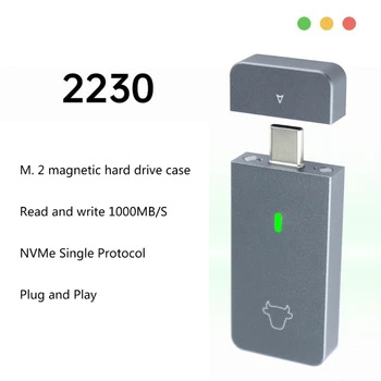 Корпус из алюминиевого сплава NVMe 2230 SSD Case Box USB 3.1 для NVMe JMS583 Type-C USB-C SSD Внешний корпус Мобильный Чехол Прямая поставка