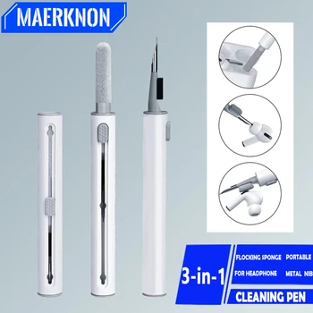 Ручка для чистки наушников 3-в-1 Bluetooth Для Airpods Pro 1 2 3 Xiaomi Huawei iPhone Earbuds Case Cleaner Kit Инструменты Для чистки Щетка