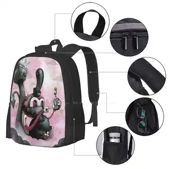 Модный дизайн с рисунком, дорожный ноутбук, школьный рюкзак, сумка, Низкопробный поп-сюрреализм, Изобразительное искусство, Микс медиа, Розовый, черный 3