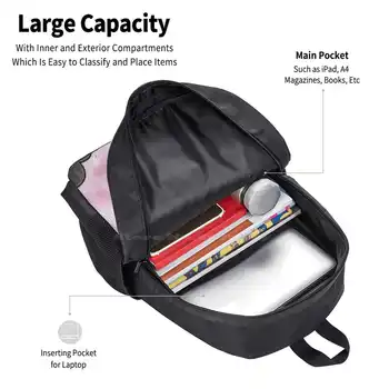 Модный дизайн с рисунком, дорожный ноутбук, школьный рюкзак, сумка, Низкопробный поп-сюрреализм, Изобразительное искусство, Микс медиа, Розовый, черный 4