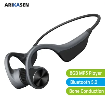 Наушники Bluetooth Беспроводная гарнитура костной проводимости Музыкальный MP3-плеер с памятью 16G Безопасная гарнитура с открытым ухом и микрофоном Type C 0