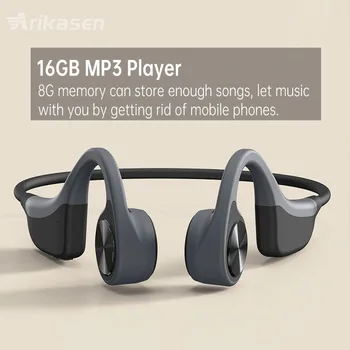 Наушники Bluetooth Беспроводная гарнитура костной проводимости Музыкальный MP3-плеер с памятью 16G Безопасная гарнитура с открытым ухом и микрофоном Type C 2