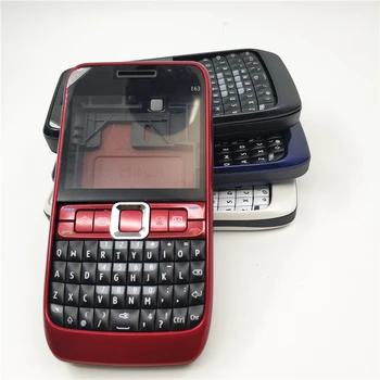 Для Nokia E63 Полный Комплект Корпуса Мобильного телефона Чехол + Английская Клавиатура