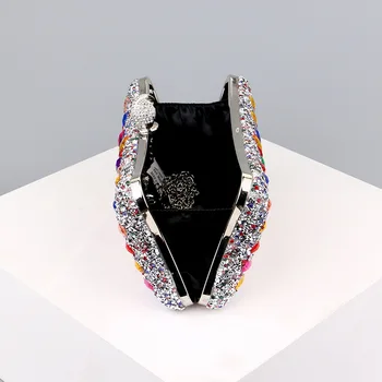 Цветочные акриловые женские клатчи с бриллиантами, роскошные жемчужные металлические женские маленькие вечерние сумочки с цепочкой, сумки через плечо 3
