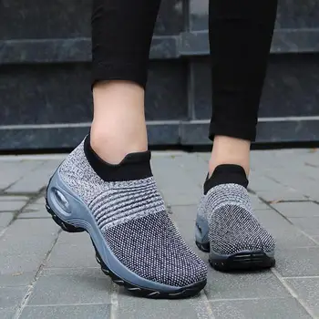 2023 Новые женские повседневные кроссовки, женская вулканизированная обувь на платформе, нескользящая сетчатая тепловая синяя спортивная обувь, обувь для прогулок