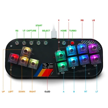 Игровая клавиатура Fighting Box, контроллер Hitbox Fighting Gamepad, аркадный джойстик, механическая клавиатура, клавиши RGB для ПК