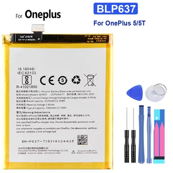 Аккумулятор для OnePlus 1 2 3T 5 5T 6 6T 7 7T Pro для OnePlus 1 + 1 2 3T 5 5T 6 6T 7 7T Pro BLP637 BLP685 BLP699 BLP743 BLP745