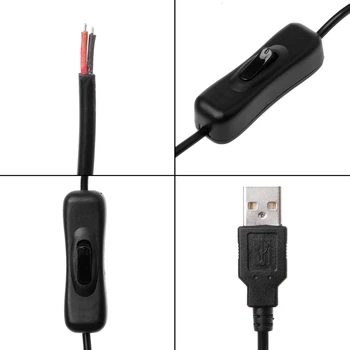 Разъем USB 2.0 к 2-контактному кабелю, шнур-адаптер для DC 5V USB С возможностью включения/ ВЫКЛЮЧЕНИЯ челнока 2