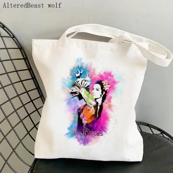 Женская сумка для покупок Lola Flores Whirlwind Of Colors С принтом CanvasTote Bag Harajuku Shopping Canvas Shopper Bag girl Tote Bag 0