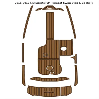 2016-2017 MB Sports F24 Tomcat Платформа для плавания Кокпит Коврик Для лодки EVA Коврик для пола из Тикового дерева