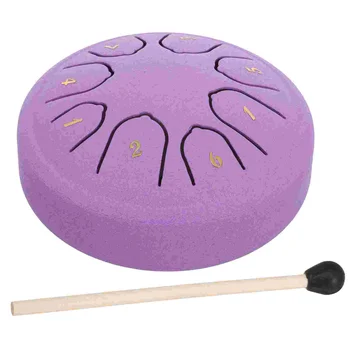 Мини-Эфирный Барабан Начинающий Стальной Язычковый Ударный Инструмент Детская Развивающая Игрушка Фиолетового Цвета