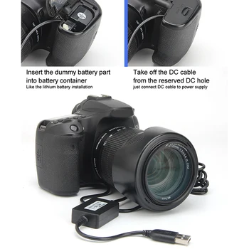 Источник питания 5 В USB Аккумулятор LP-E6 ACK-E6 DR-E6 Адаптер Питания для Canon EOS 5D Mark II III 5D2 5D3 6D 60D 70D 80D 2