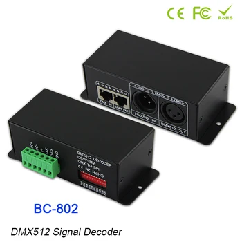 BC-802 5V 12V 24V DMX512 TTL Декодер Сигнала LPD6803/LPD8806/WS2801/SK6812/TM1814 IC пиксельный Светодиодный Контроллер DMX Convertor