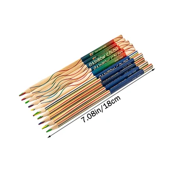 30 шт. Набор карандашей для рисования 4 в 1 Деревянный карандаш цвета радуги для раскрашивания школьных принадлежностей 0